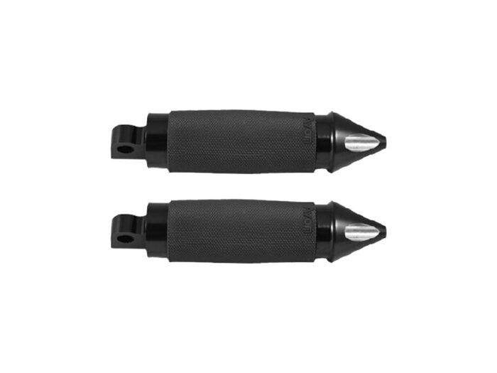 Taverner Motorsports - Footpegs; Custom Contour Spike Blk - AVG-FP-CC-86-ANO-SP
