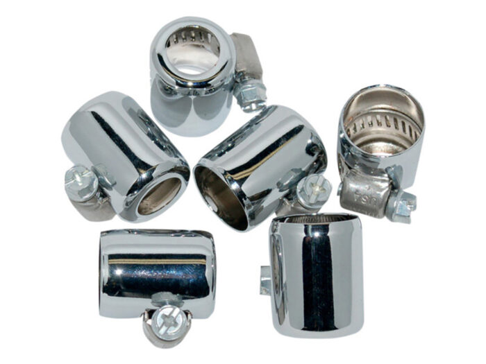 Taverner Motorsports - Hose Clamp Ends; 3/8'' Chr - NMZ-NHC-CH206