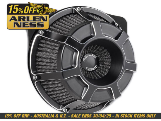Beveled Air Cleaner Kit - Black. Fits Twin Cam 1999-2017 with CV Carb or Cable Operated Delphi EFI.