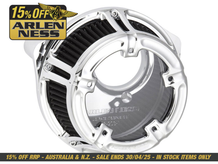 Method Clear Air Cleaner Kit - Chrome. Fits Touring 2017-2024 & Softail 2018-2024