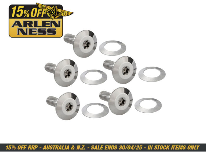 Forged Front Brake Rotor Bolts - Stainless. Fits Most Touring 2014-2024 with Spoke Mounted Disc