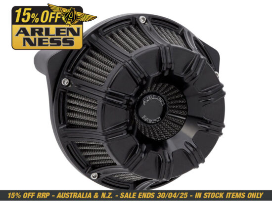 10-Gauge Air Cleaner Kit - Black. Fits Twin Cam 1999-2017 with CV Carb or Cable Operated Delphi EFI.
