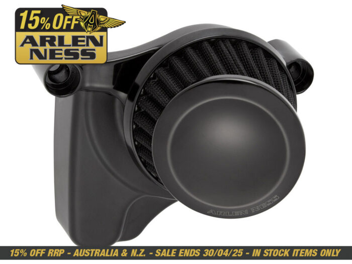 Mini 22° Air Cleaner Kit - Black. Fits Touring 2017-2024 & Softail 2018-2024