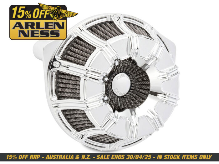 10-Gauge Air Cleaner Kit - Chrome. Fits CVO Touring 2023up, Street Glide & Road Glide 2024up, Touring 2025up & Softail 2025up