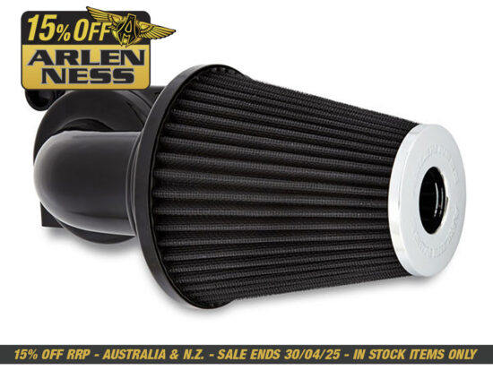 90deg Monster Sucker Air Cleaner Kit - Black. Fits Big Twin 1993-2017 with CV Carb or Cable Operated Delphi EFI.