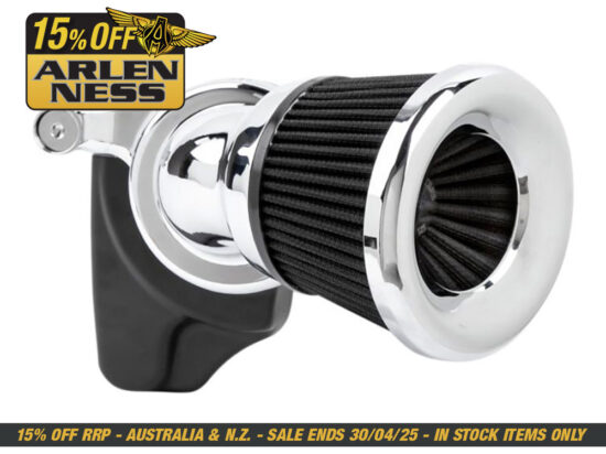 Velocity 65 Degree Air Cleaner Kit - Chrome. Fits Sportster 1991-2021