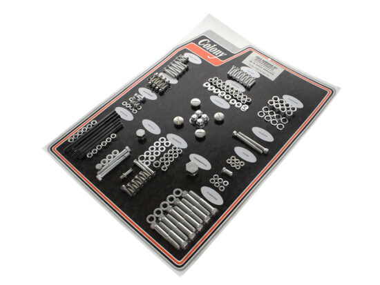 Complete Stock Hardware Kit - CAD Plated. Fits Big Twin 1966-1969 with Shovelhead  Engine