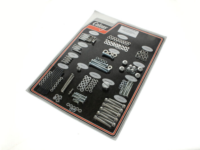 Complete Stock Hardware Kit - CAD Plated. Fits Big Twin 1979-1980 with Shovelhead  Engine
