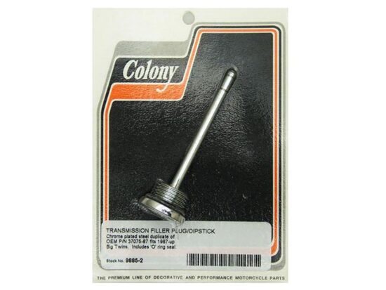 Transmission Dipstick - Chrome. Fits 5Spd Big Twin 1987-2006.