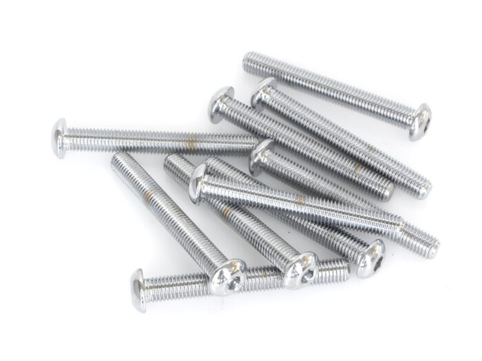 1/4-28 x 2in. UNF Button Head Allen Bolts - Chrome. Pack 10.</P><P>