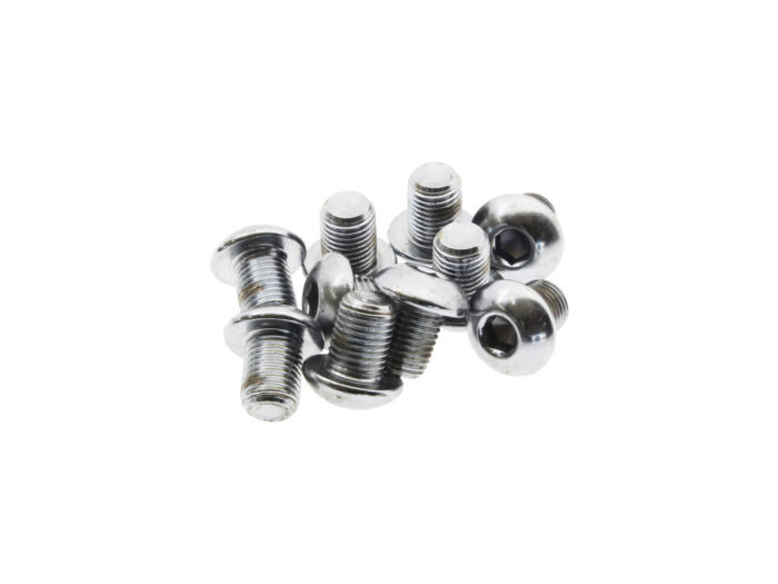 3/8-24 x 1/2in. UNF Button Head Allen Bolts - Chrome. Pack 10.