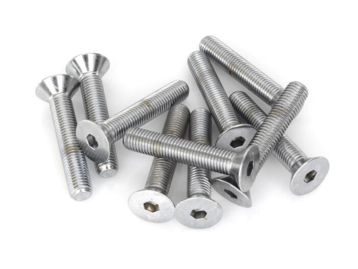 5/16-24 x 1-3/4in. UNF Flat Head Allen Bolt - Chrome. Pack 10.