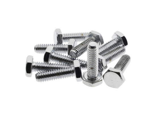 1/4-20 x 7/8in. UNC Hex Head Bolts - Chrome. Pack 10.