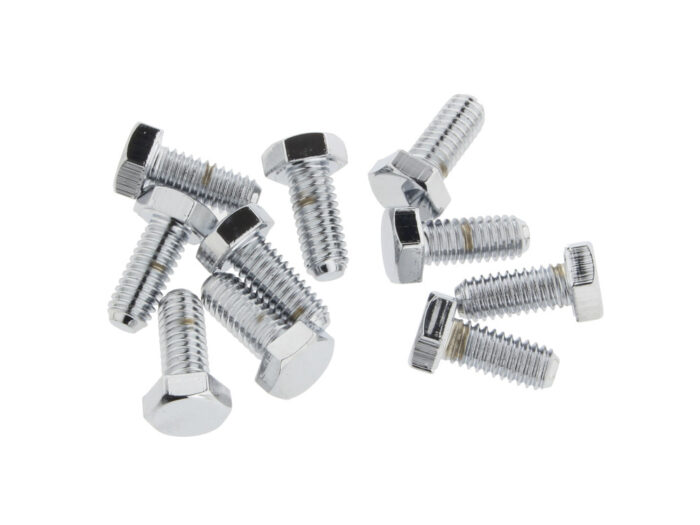 5/16-18 x 3/4in. UNC Hex Head Bolts - Chrome. Pack 10.