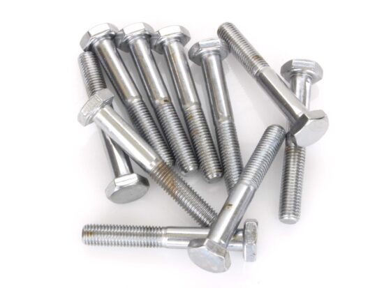1/4-28 x 1-3/4in. UNF Hex Head Bolt - Chrome. Pack 10.