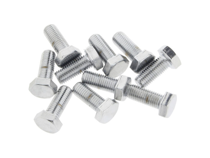 5/16-24 x 3/4in. UNF Hex Head Bolts - Chrome. Pack 10.