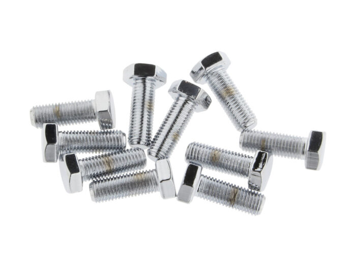 5/16-24 x 7/8in. UNF Hex Head Bolts - Chrome. Pack 10.