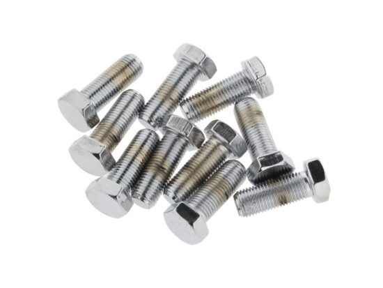 3/8-24 x 1in. UNF Hex Head Bolts - Chrome. Pack 10.