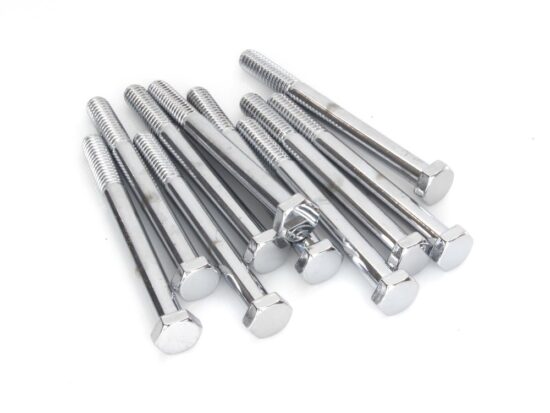 5/16-18 x 3-1/4in. UNC Hex Head Bolt - Chrome. Pack 10.