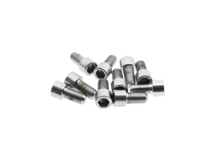 3/8-24 x 3/4in. UNF Polished Socket Head Allen Bolts - Chrome. Pack 10.