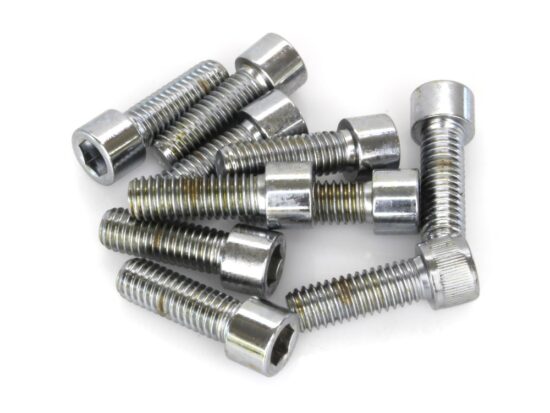 3/8-16 x 1-1/8in. UNC Polished Socket Head Allen Bolts - Chrome. Pack 10.
