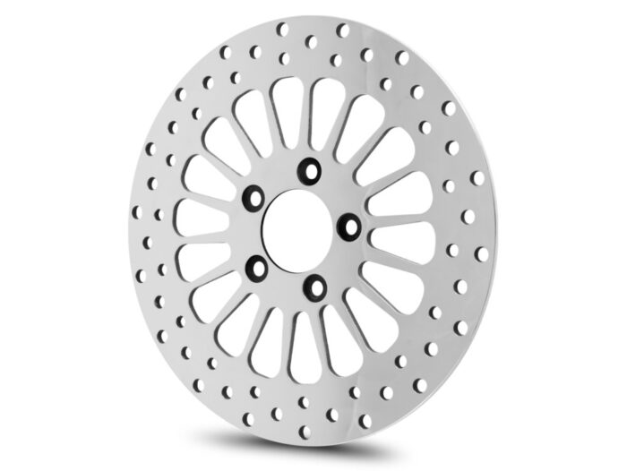 11.5in. Front Super Spoke SS2 Disc Rotor - Polished. Fits Big Twin & Sportster 2000-2014