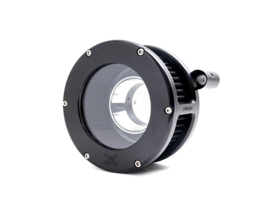 BA Air Cleaner Kit - Black with Clear Cover. Fits Twin Cam 1999-2017 with CV Carb or Cable Operated Delphi EFI.