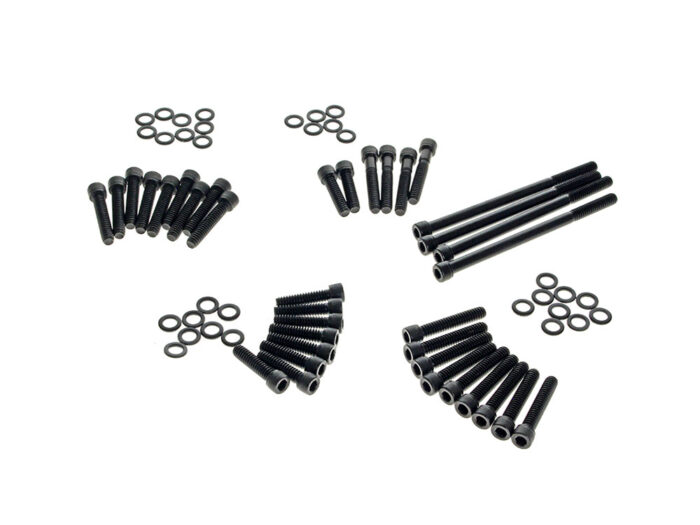 Polished Allen Head Show Bike Kit - Black Stainless Steel. Fits Milwaukee-Eight 2017up