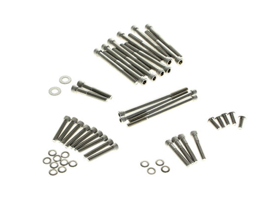 Polished Allen Head Show Bike Kit - Stainless Steel. Fits Milwaukee-Eight 2017up