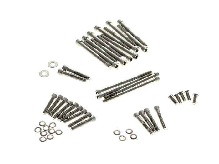 Polished Allen Head Show Bike Kit - Stainless Steel. Fits Milwaukee-Eight 2017up