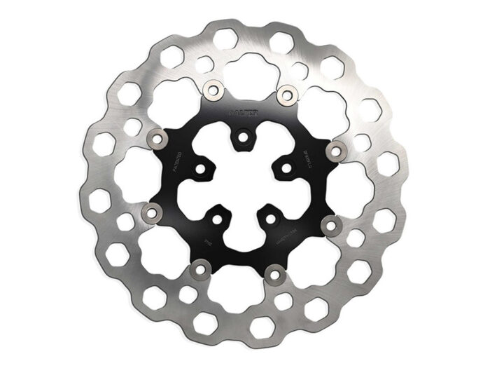 11.8in. Front Cubiq Floating Disc Rotor - Black. Fits Dyna 2006-2017, Softail 2015up, Sportster 2014-2021 & Some Touring 2008-2023