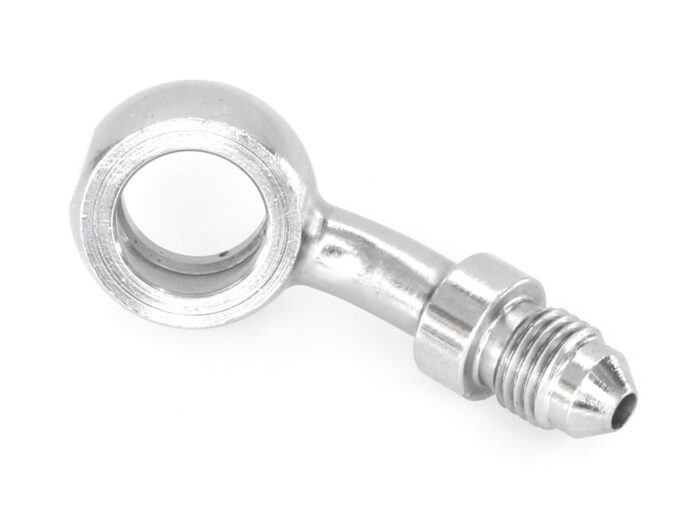 Chrome True 12mm ID, 20 Degree Banjo - Male #3 End.