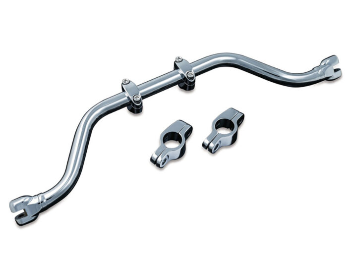 Adjustable Mustache Bar - Chrome. Fits Softail 1986-2017 & Yamaha.