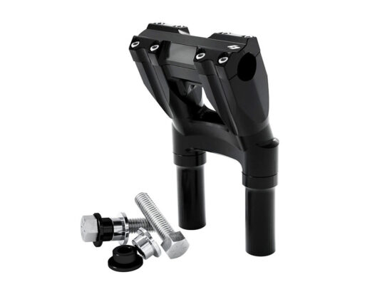 8in. Kickback x 1-1/8in. Clamp Isolated Riser Kit - Black. Fits Indian Cruiser 2022up.