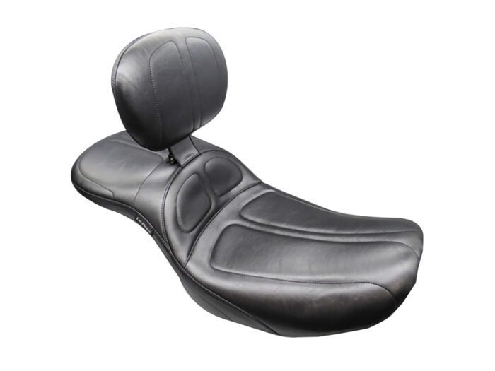 Maverick Daddy Long Legs Dual Seat with Backrest. Fits CVO Touring 2023up & Street Glide & Road Glide 2024up