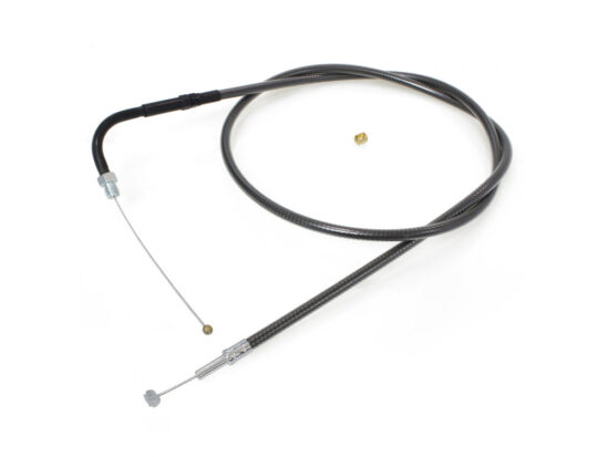 45-1/2in. Throttle Cable - Black Pearl. Fits Big Twin 1990-1995.