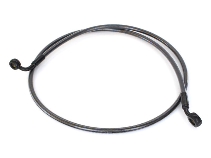 48in. E-Z Align Front Brake Line with 7/16in. x 35 Degree Banjo - Black Pearl.