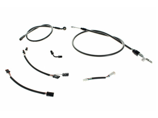 Black Pearl Cable Kit. Suits 12in. Ape Hangers on Breakout 2018up