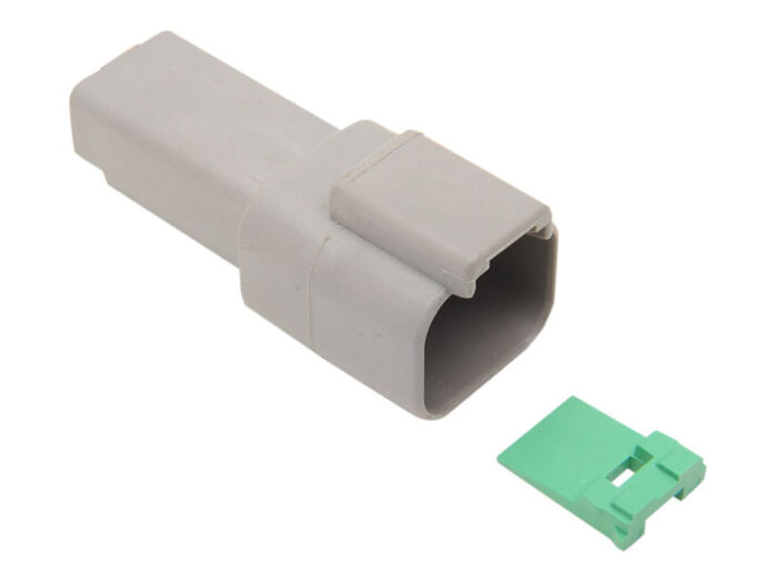 2-Wire Deutsch Receptacle with Wedgelock - Grey.</P><P>