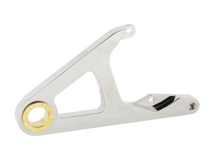 Right Hand Front Caliper Mount - Chrome. Fits FX Softail Springer 2000-2007 when using Performance Machine 125x4S Caliper.</P><P>