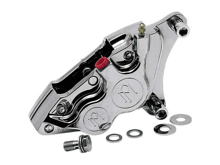Left Hand Front 4 Piston Caliper - Polished. Fits many Big Twin & Sportster 1984-1999 Models with 11.5in. Disc Rotor.</P><P>