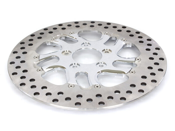 11.8in. Right Hand Front Rival Disc Rotor - Chrome. Fits Softail 2015up, Touring 2008up, Dyna 2006-2017 & Sportster 2014-2021