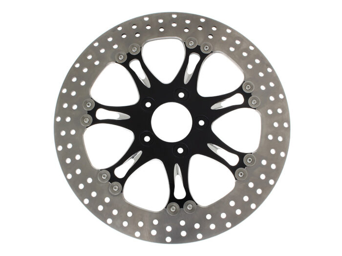 13in. Left Hand Front & Right Hand Front Heathen & Paramount Disc Rotor - Black Contrast Cut Platinum.