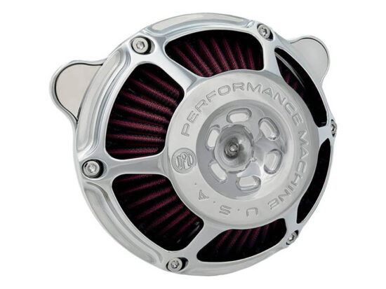 Max HP Air Cleaner Kit - Chrome. Fits Big Twin 1993-2017 with CV Carb or Cable Operated Delphi EFI