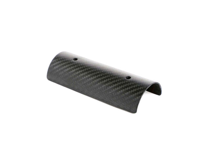 Straight Front Heatshield - Carbon Fiber. Fits Sawicki Exhausts.