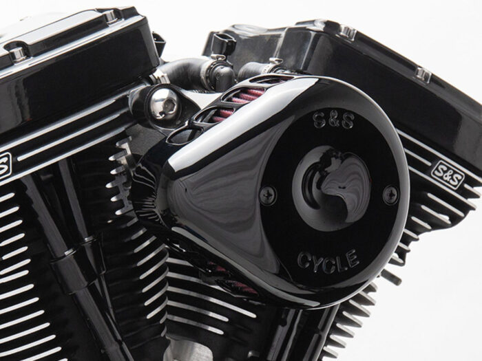 Mini Teardrop Air Cleaner Kit - Black. Fits Big Twins 1993-2017 with CV Carb or Cable Operated Delphi EFI.