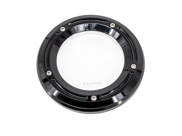 Assault Clear Derby Cover - Gloss Black. Fits Touring 2016up