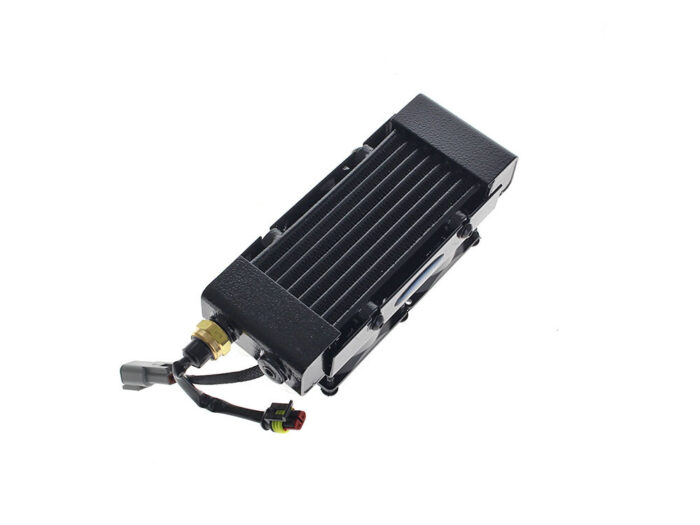 Fan Assisted Side Mount Oil Cooler Kit - Naked. Fits Touring 2017up with Harley-Davidson Chopped Engine Guard