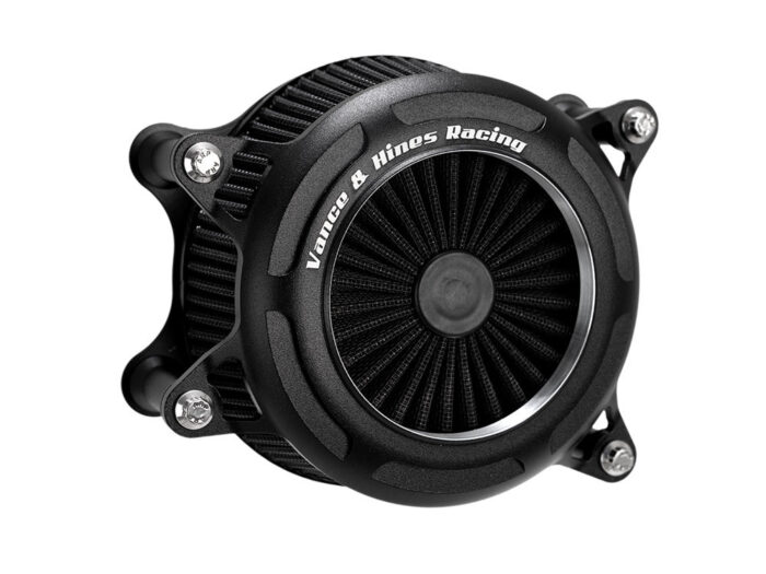 VO2 Onyx Air Cleaner Kit - Wrinkle Black. Fits CVO Touring 2023up, Street Glide & Road Glide 2024up, Touring 2025up & Softail 2025up