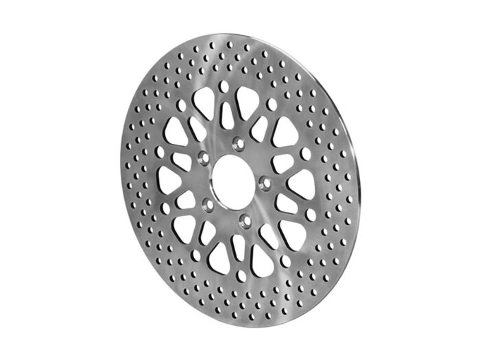 11.8in. Front Disc Rotor - Bright Stainless Steel. Fits Dyna 2006-2017, Softail 2015up, Sportster 2014-2021 & Touring 2008-2023
